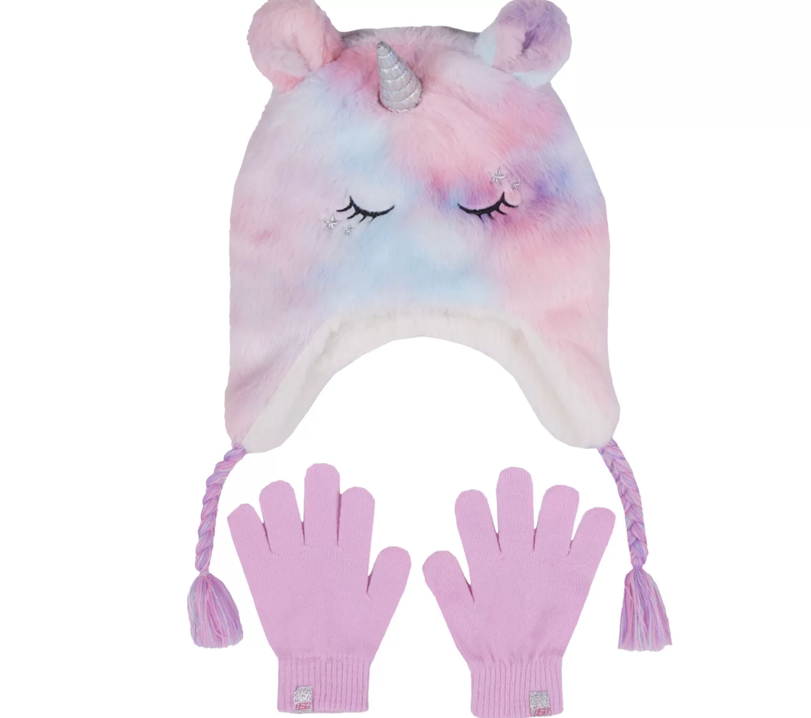 Cheap Cold Weather Plush Tie-Dye Unicorn Hat Set Winterbekleidung | Mützen