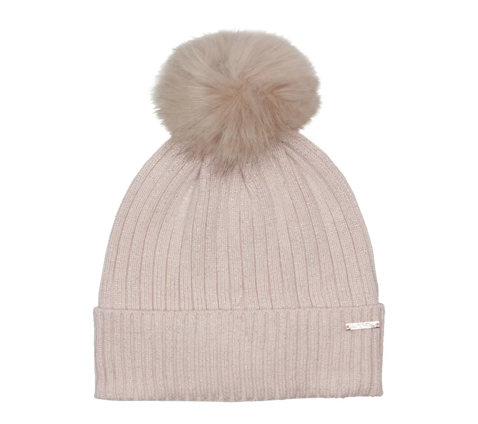 Store Metallic Ribbed Beanie Hat Damen Winterbekleidung | Mützen