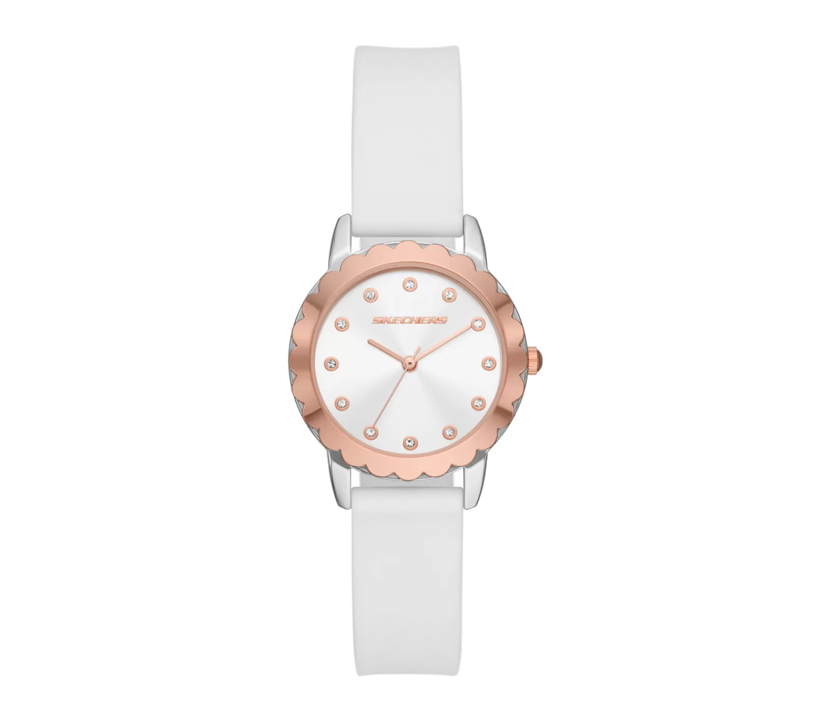 Sale Scalloped Bezel White Watch Damen Uhren | Accessoires