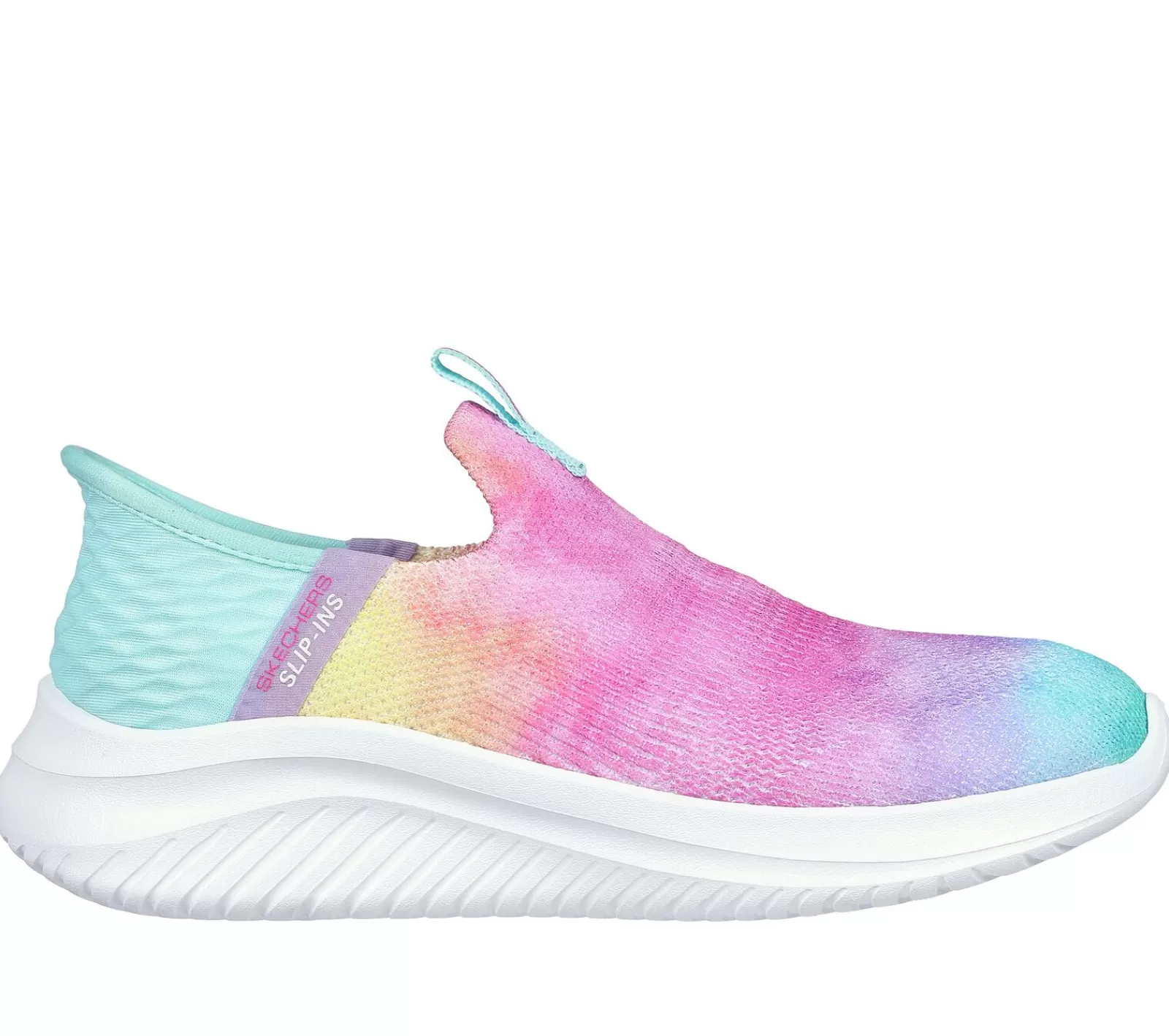 Online Slip-ins: Ultra Flex 3.0 - Pastel Clouds Kinder Slip-Ons | Hands Free Slip-Ins