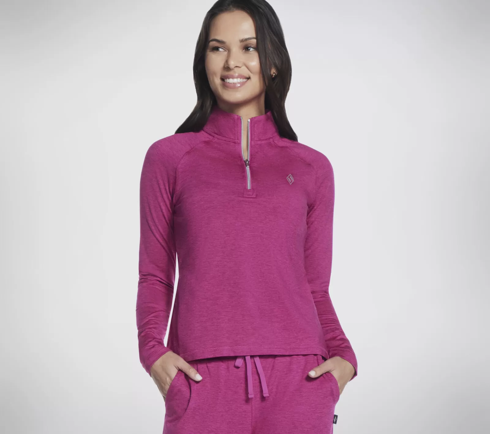 Best SKECH-KNITS ULTRA GO 1/4 Zip Damen Oberteile | Oberteile